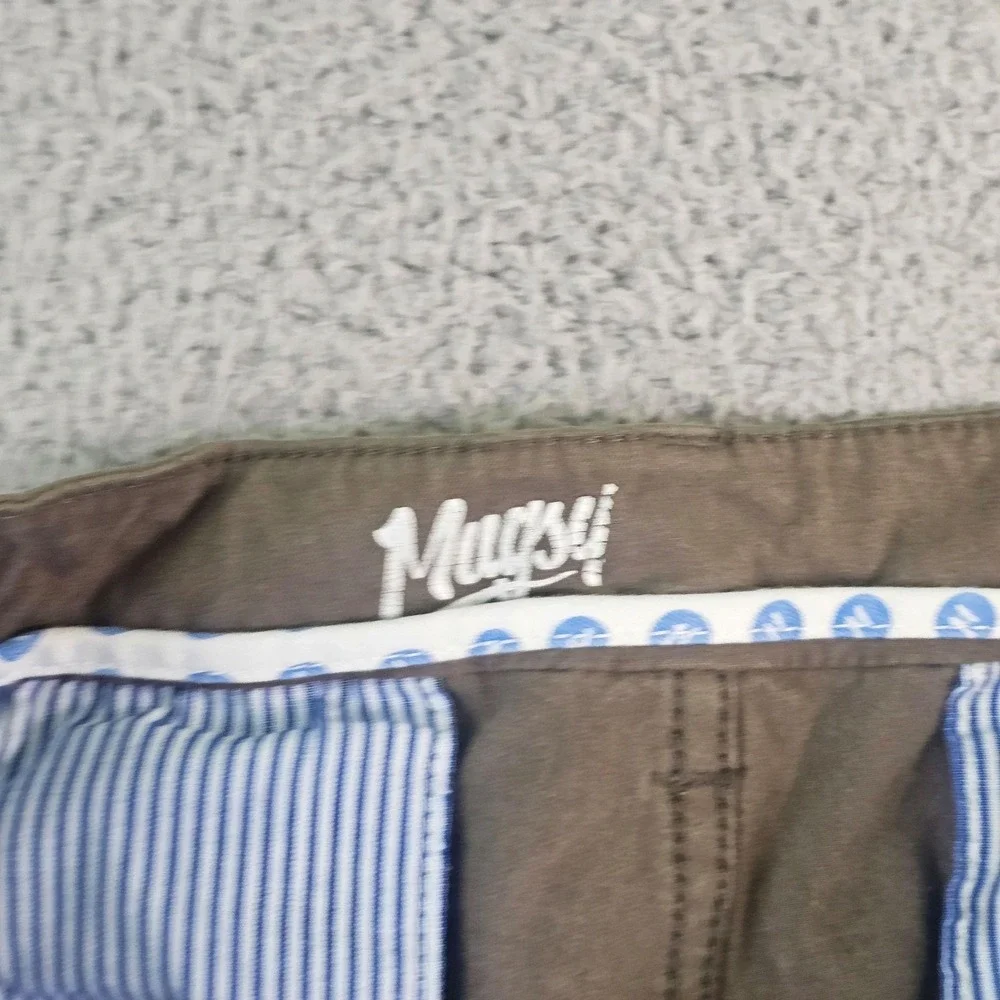 Mugsy Pants Mens 38x32 Green Olives Chino Stretch Denim Casual Office K4PNOL